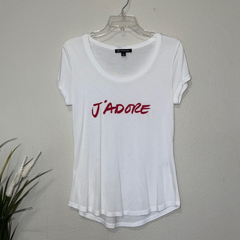 INC WHITE J’ADORE T-SHIRT